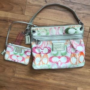 Coach Poppy Signature Scribble Crossbody Bag